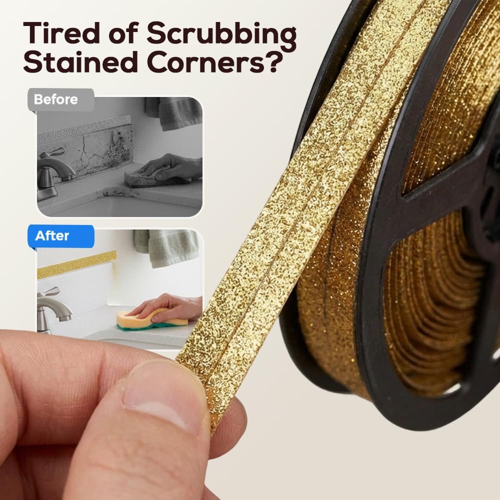 6M Self-Adhesive Caulk Strip, Waterproof & Mildewproof Sealing Tape