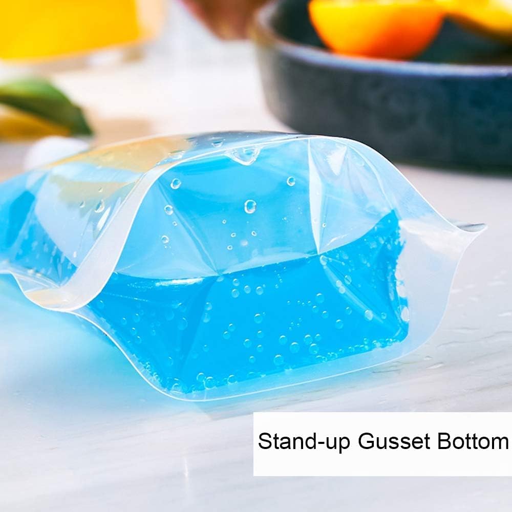 30Pcs Drink Pouches with Straws, Freezable Drink Bags Juice Pouches for Adults and Kids