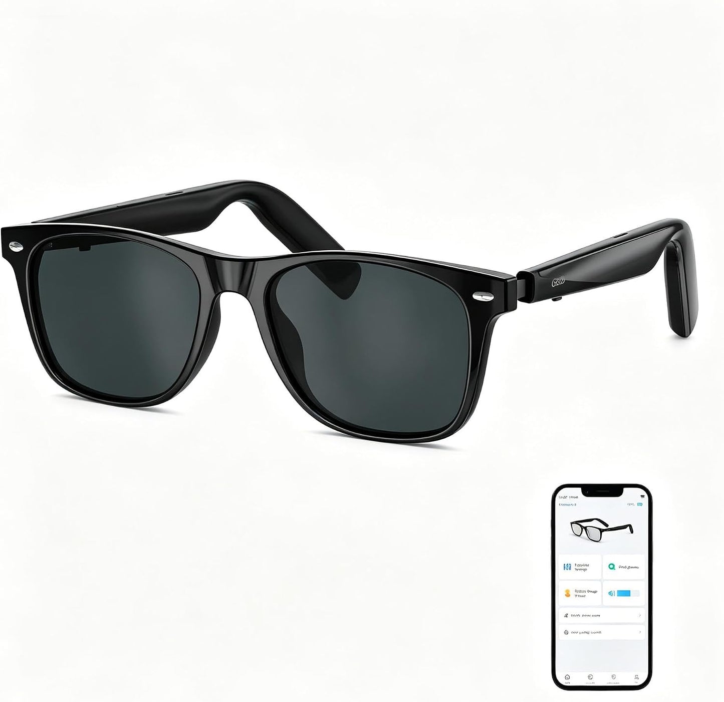 Smart Music Glasses, Polarized UV Protection, Anti Blue Light Lens