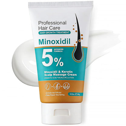 5% Minoxidil Scalp Moisturizer, Minoxidil Scalp Massage Cream for Hair Growth with Peptide