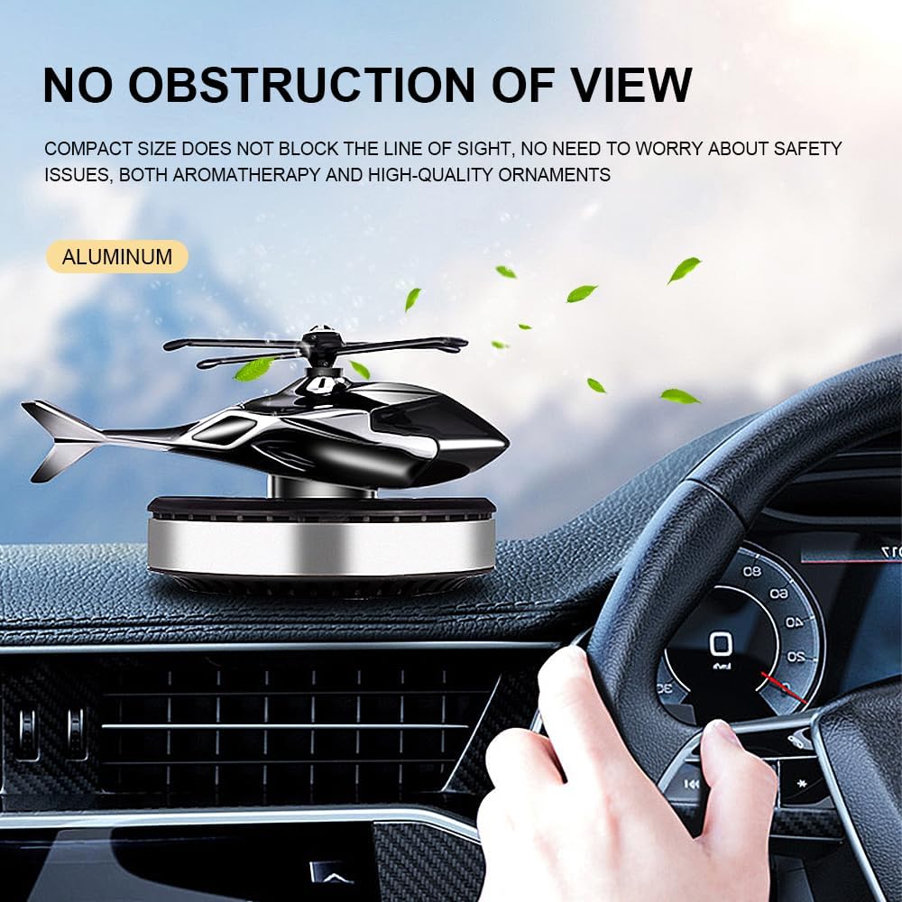 Creative Helicopter Solar Energy Rotating Aromatherapy Aviation Al Alloy Diffuser