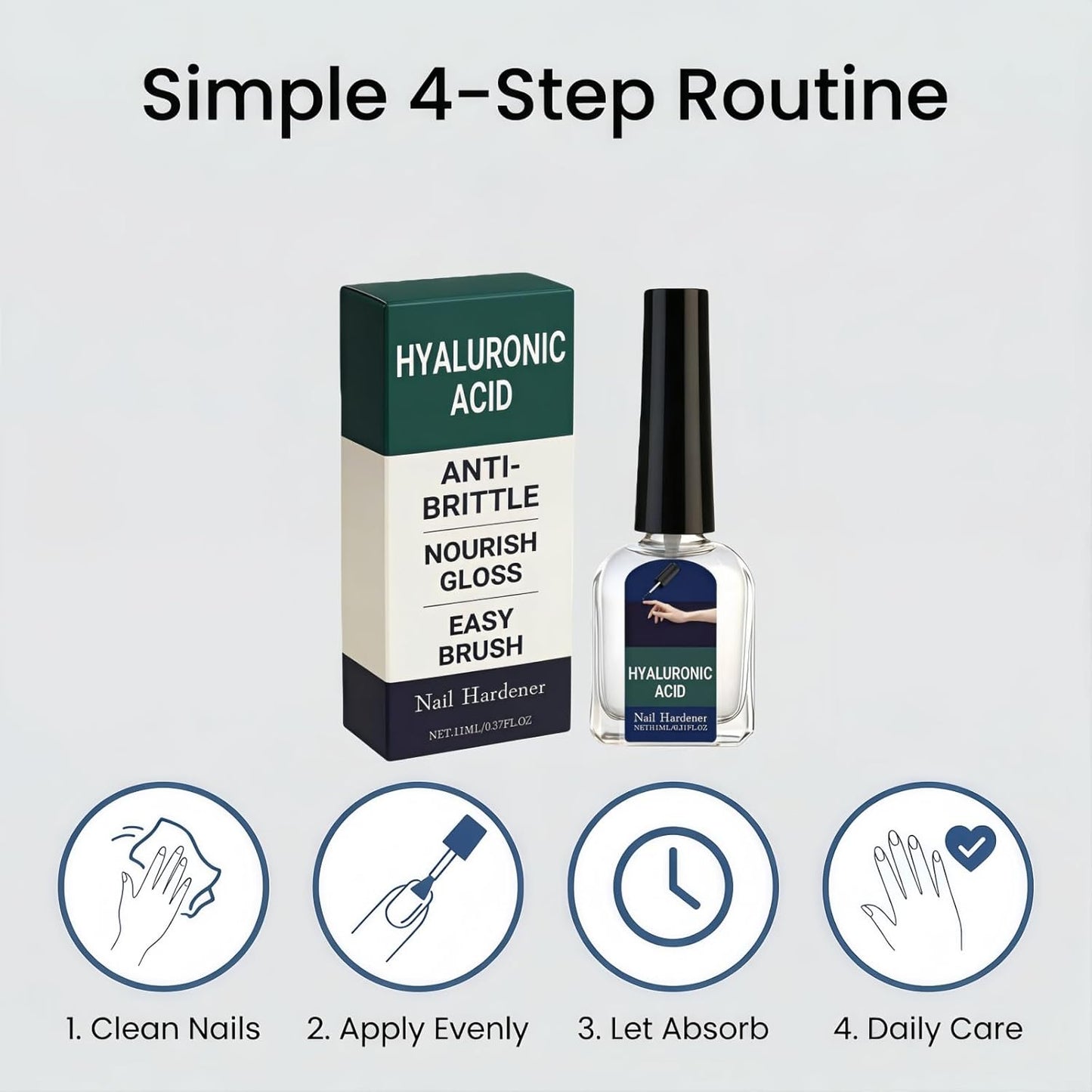2Pcs Nail Strengthener & Repair Serum, Hydrating Nail Care for Weak, Dry & Peeling Nails