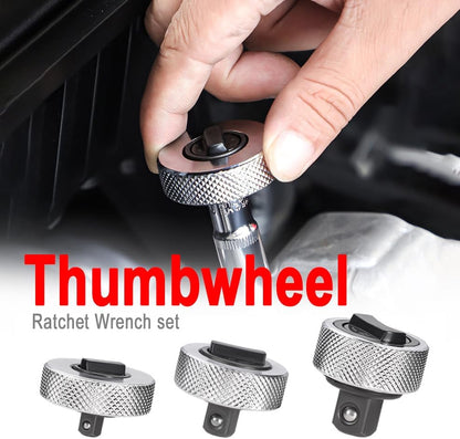3Pcs Mini Finger Ratchet Set, 1/4 3/8 1/2 Drive Palm Ratchet Wrench Set