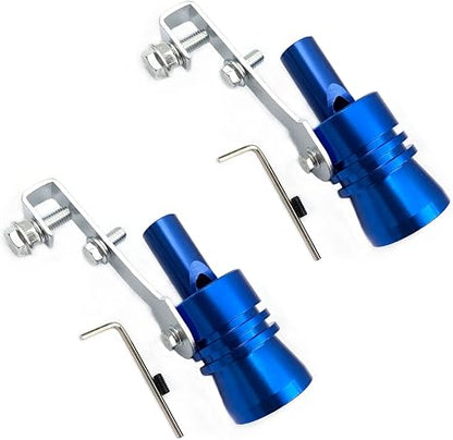 2Pcs XL Size Aluminum Alloy Universal Turbo Sound Exhaust Muffler Pipe Whistle