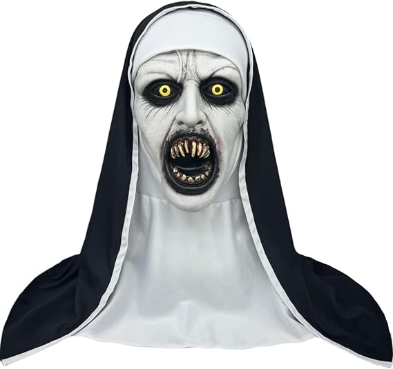 Nun Scary Latex Mask Halloween Party Horror Nun Mask