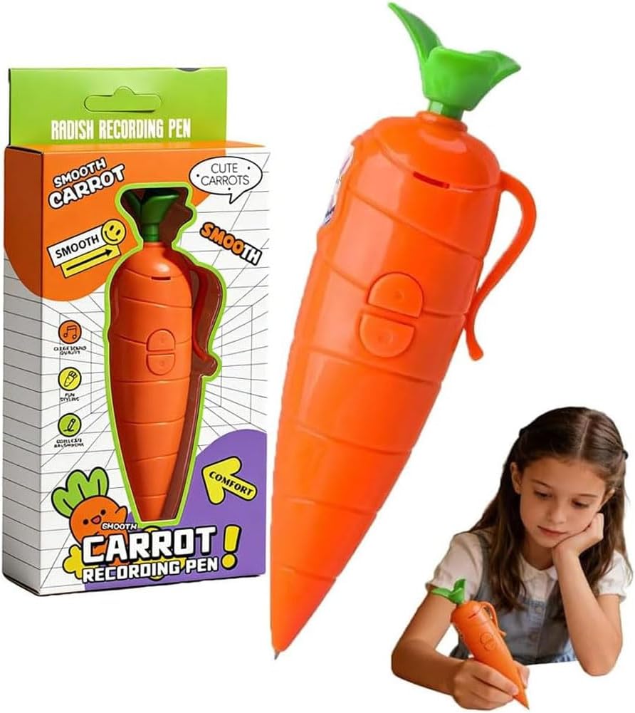 Carrot Recorder Pen, 2026 New Multi-Function Voice Recording Pen with Ballpoint Writing Tool