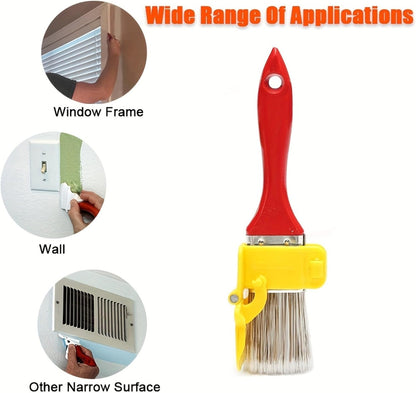 2pcs Paint Brush with Paint Shield, Handheld Wall & Ceiling Painting Tool