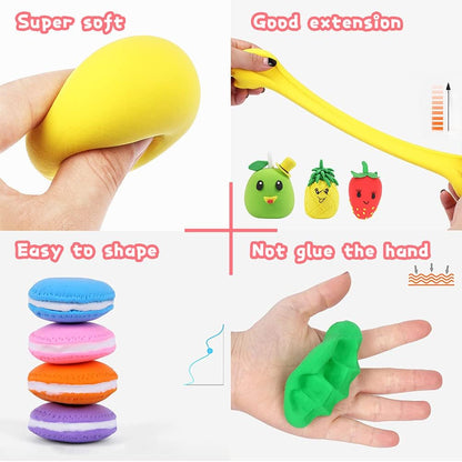 Air Dry Clay Kit for Kids –Non-Toxic Soft Modeling Clay Set