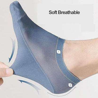 8-Pack Breathable No Show Socks – Lightweight Ice Silk Liner Socks
