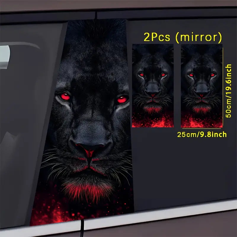 2PCS Animal Background Car Stickers Protective Stickers
