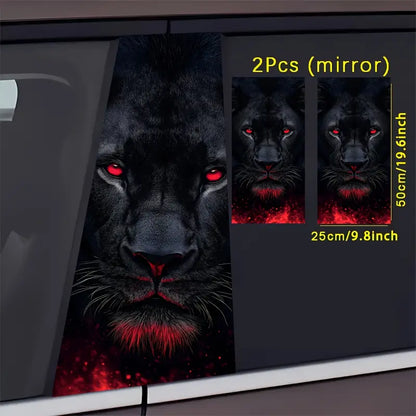 2PCS Animal Background Car Stickers Protective Stickers