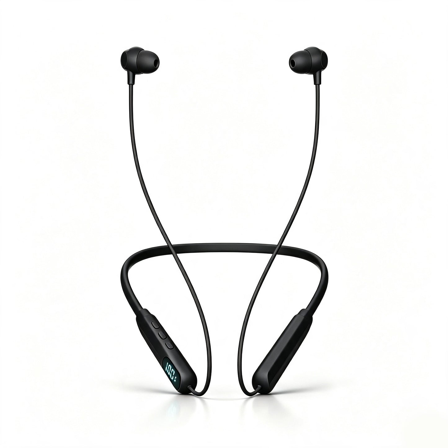Neckband Wireless Earbuds - IPX4 Sweatproof Silicone In-Ear Audio Headphones