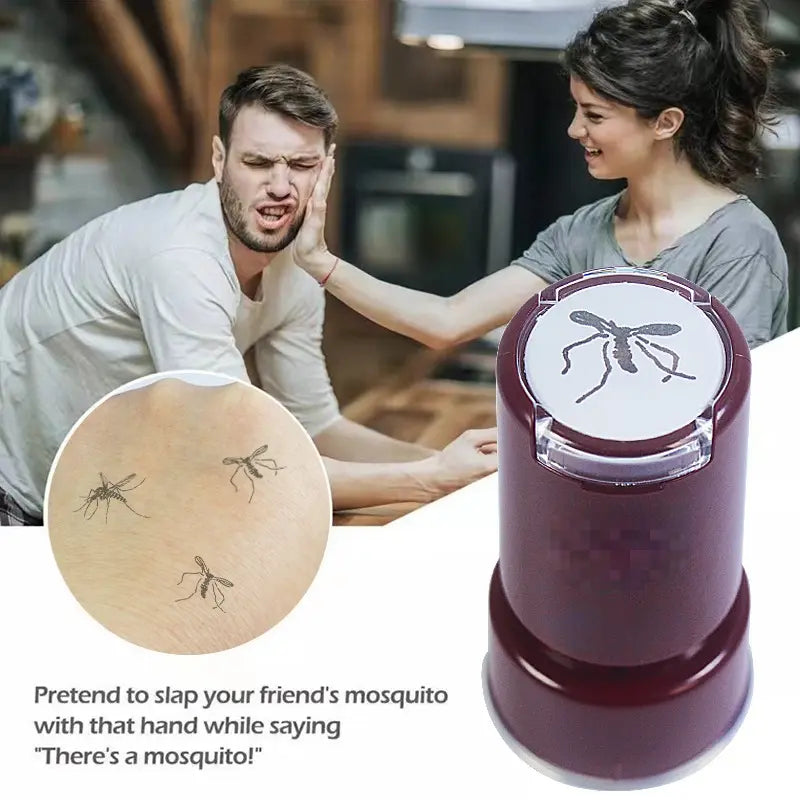 2 Pcs Mosquito Stamp Prank Self Inking Stamps