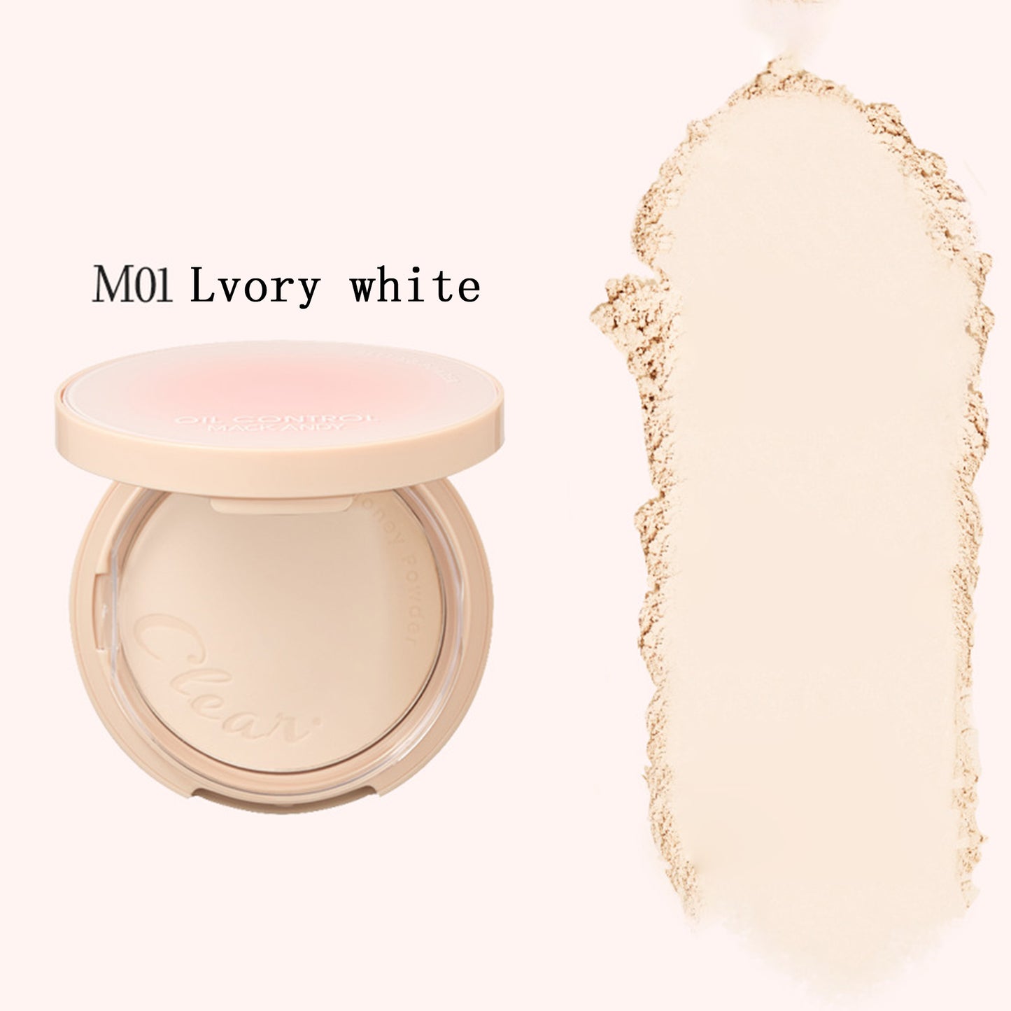 Matte Soft-Focus Oil-Control Pressed Powder – Natural, Long-Lasting, Waterproof, and Sweat-Resistant