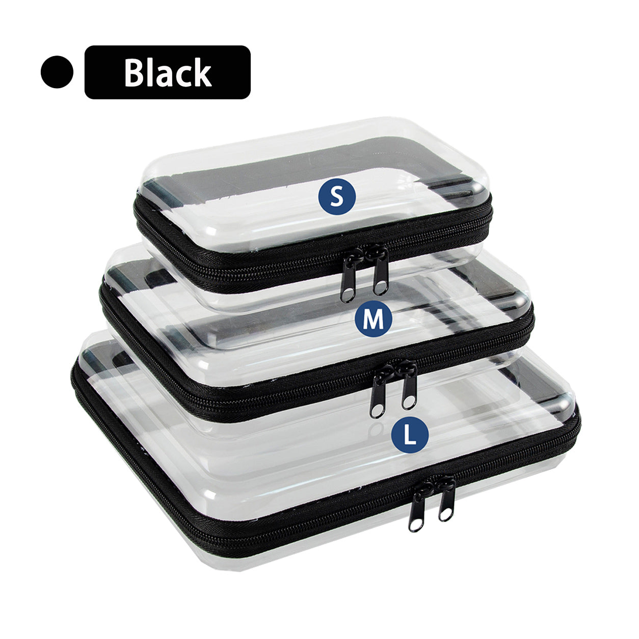Transparent Hard Acrylic Zippered Storage Box