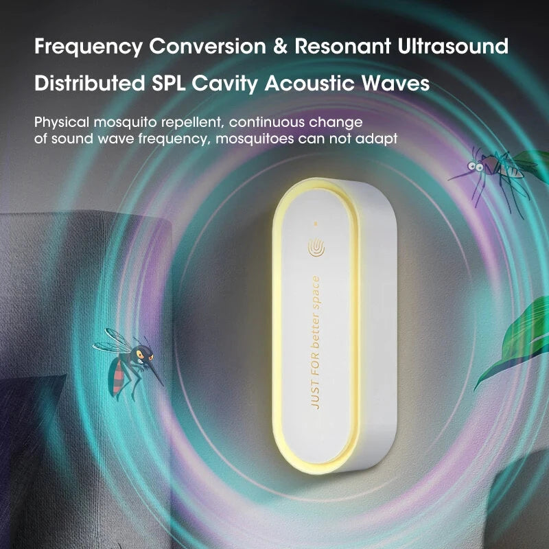 Ultrasonic Mosquito Repellent Night Light with Aromatherapy Function