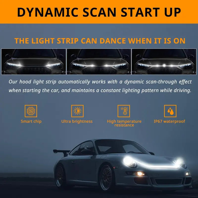 71” High Brightness Automotive Hood Gap LED Strip