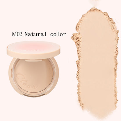 Matte Soft-Focus Oil-Control Pressed Powder – Natural, Long-Lasting, Waterproof, and Sweat-Resistant