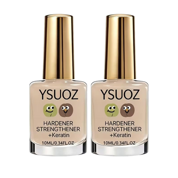 2Pcs Nude Nail Strengthener with Vitamin E improves nail surface and protects brittle nails
