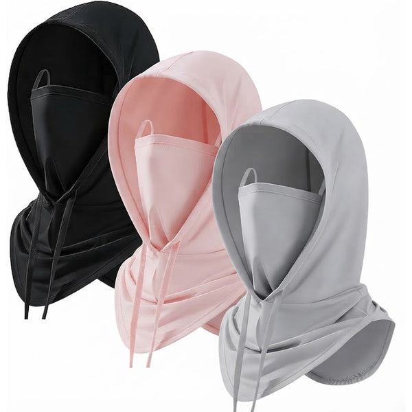 3Pcs Cooling Balaclava Mask for Men Women -Sun UV Protection Hood Face Cover