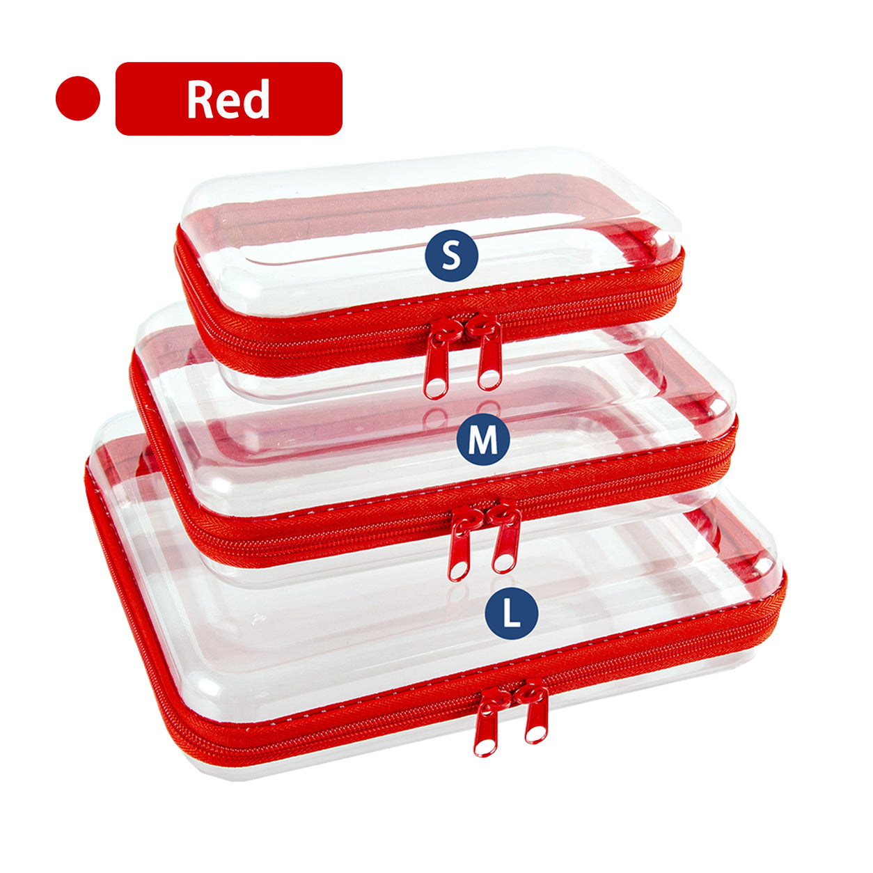 Transparent Hard Acrylic Zippered Storage Box