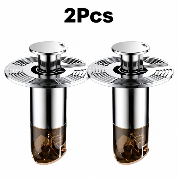 2Pcs Universal Fully Automatic Floating Floor Drain with Extended Anti-Odor Core