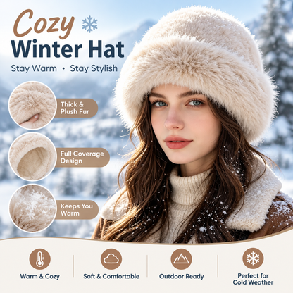 Women's Teddy Sherpa Bucket Hat - Ultra Soft Wide Brim Thermal Fisherman Cap