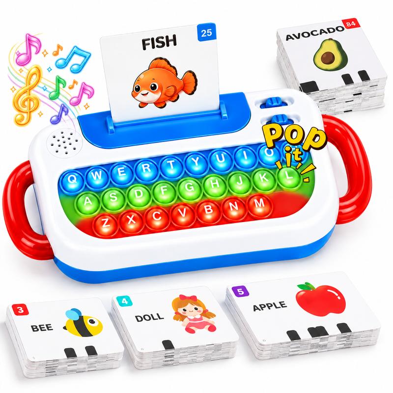 Talking Flash Cards Interactive Educational Toys Keyboard Learning Toy for Kids