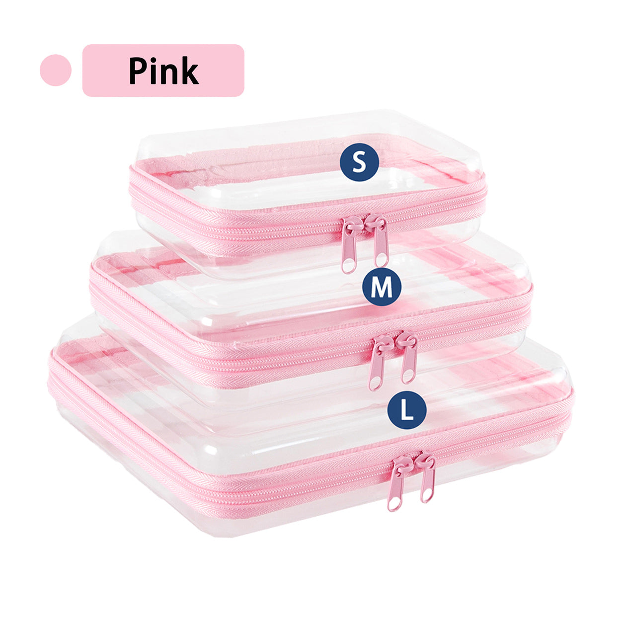 Transparent Hard Acrylic Zippered Storage Box