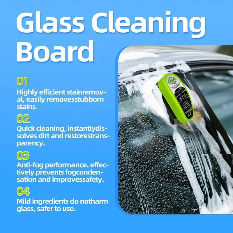 2 PCS Oil Film Car Glass Cleaner, Car Windshield Cleaner