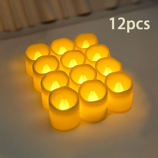 12-Pack Flameless LED Tea Lights Candles Battery Operated, 200+Hour