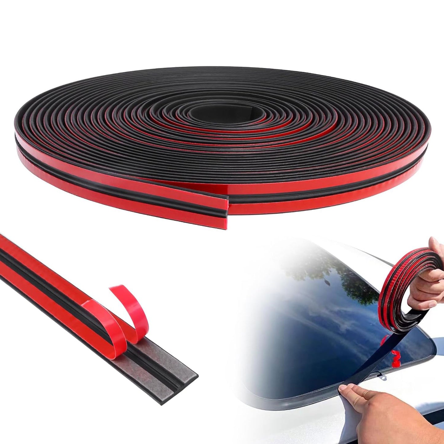 9.8 Ft T Shape Sunroof Sealing Strip Windshield Rubber Seal Car