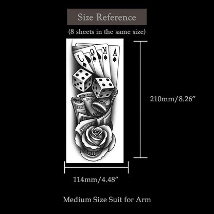10PCS Realistic Religious Temporary Tattoos, Waterproof Realistic