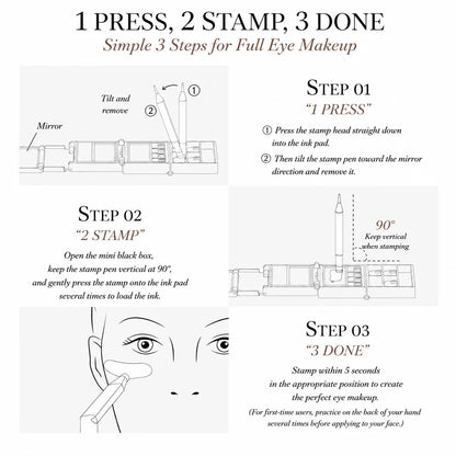 3-in-1 Eyeliner & Bottom Lash Stamp Kit, Waterproof