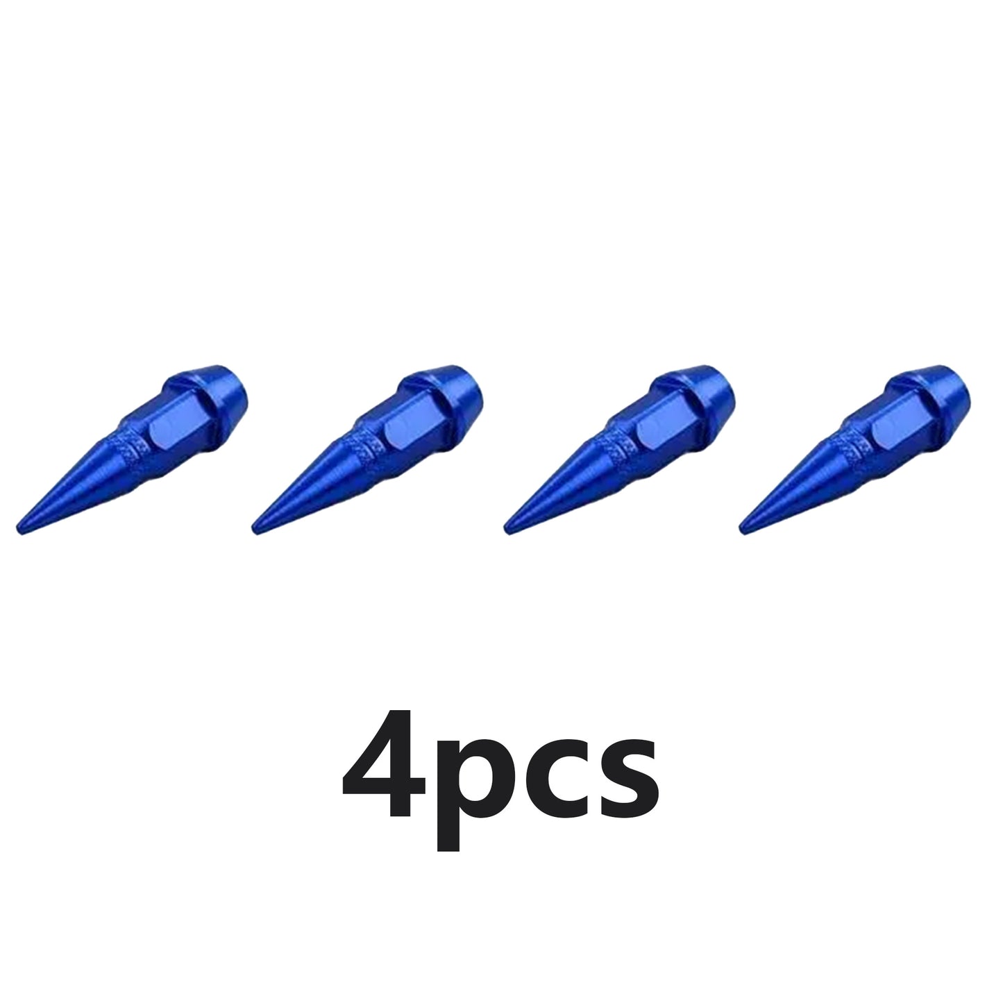 4PCS Dustproof Spiked Aluminum Tire Valve Stem Caps