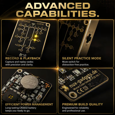 Morse Code Trainer Card Pro (LED Edition)