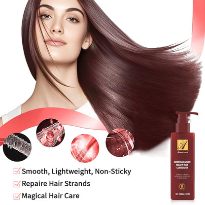 Argan Oil & Keratin Curl Defining Cream - Anti Frizz Curl Enhancer & Leave-In Conditioner