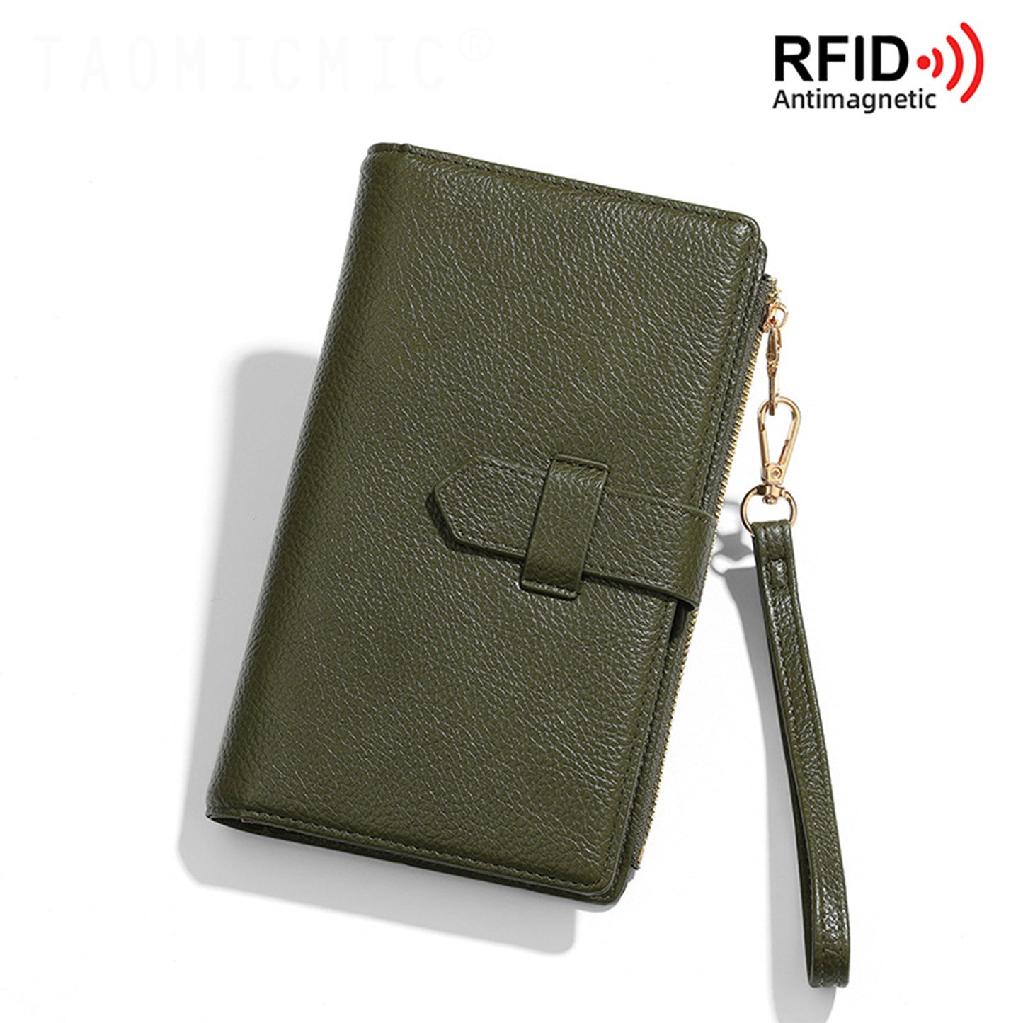 Family Passport Wallet RFID Blocking Large Capacity Credit Card Holder