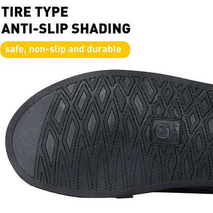 1Pair Waterproof Shoe Covers, Reusable & Foldable Rain Boot Shoe Cover with Zipper, Non-Slip, Reflector