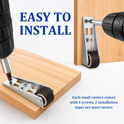 2Pack Vertical Track Roller Wheel, Heavy Duty 110LBS Sliding Door Bottom Guide, Anti-Wobble Door Stop