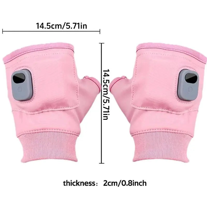 Unisex Rechargeable Fingerless Cut Heated Gloves 5s Heat Boost