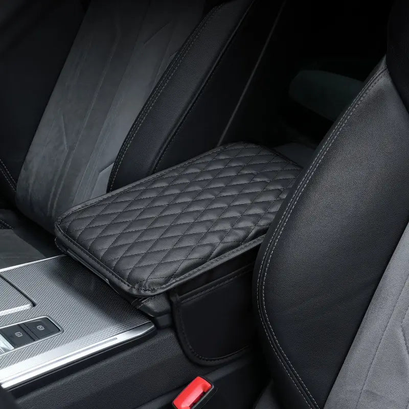 Multifunctional Car Armrest Box Cushion with Built-in Storage Bag