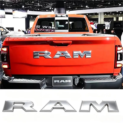 3D ABS Plastic Letter-Shape Tailgate Emblem Sticker for Dodge RAM 1500/2500/3500 Pickups - Decal for Trucks