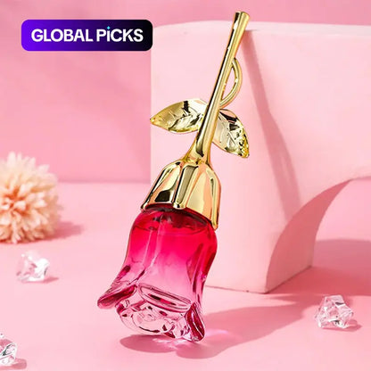 Elegant Women's Rose Pattern Perfume, Floral Rose Scent