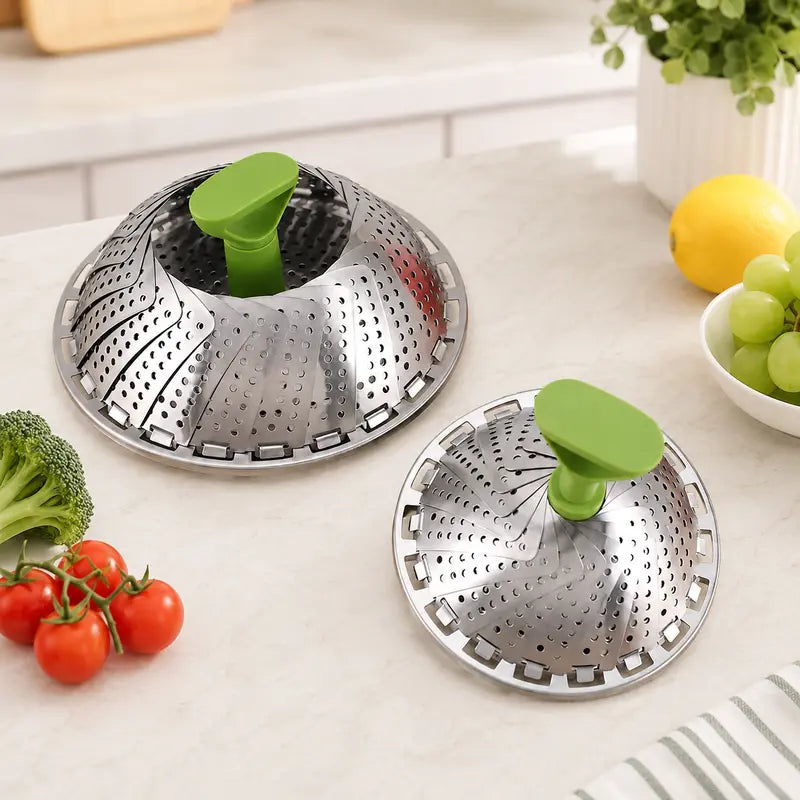 Stainless Steel Vegetable Steamer Basket Utensils Folding Expandable