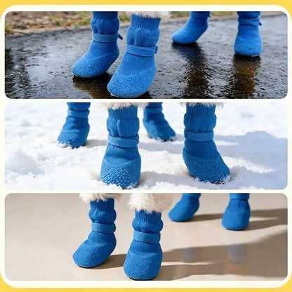 4PCS Dog Shoes Hot Pavement Summer with Soft Anti-Slip Rubber Sole