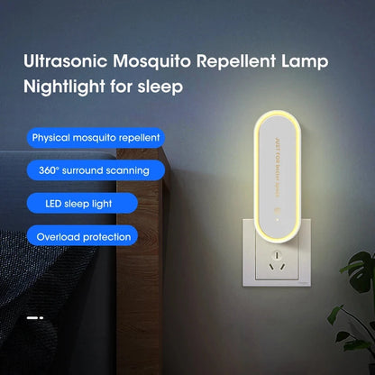 Ultrasonic Mosquito Repellent Night Light with Aromatherapy Function