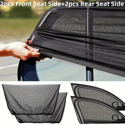 4-Piece Car Window Sunshade Set, Front & Rear Privacy Screens for Cars & SUVs
