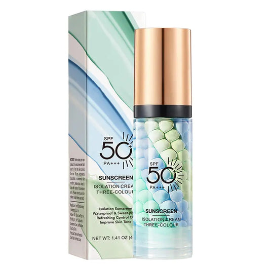 SPF 50+ PA+++ 3-in-1 Sunscreen Isolation Cream, Color Corrector Face Primer