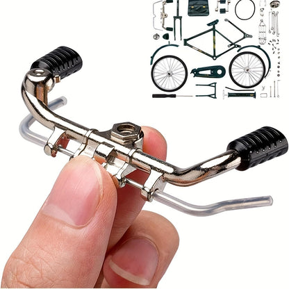 DIY Retro Bicycle Model Ornament, 1:10 Simulation Mini Bicycle Model Scale Kit With Inflator and Briefcase